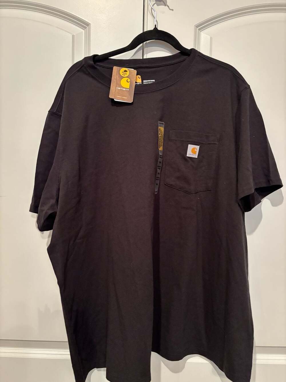 Carhartt Pocket T-Shirt Size 3X(24W/26W) Black Original Fit